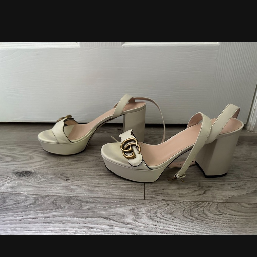 Gucci Marmont platform heels - Authentic